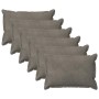 Párna huzat 6 pcs houten világosszürke 50 x 70 cm bársony