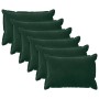 Párna huzat 6 pcs houten sötétzöld 50 x 70 cm bársony