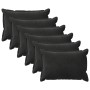 Párna huzat 6 pcs houten fekete 50 x 70 cm bársony