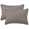 Párna huzat 2 pcs houten világosszürke 50 x 70 cm bouclé