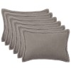 Párna huzat 6 pcs houten világosszürke 50 x 70 cm bouclé