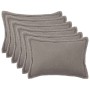 Párna huzat 6 pcs houten világosszürke 50 x 70 cm bouclé