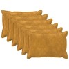 Párna huzat 6 pcs houten sárga 50 x 70 cm mikroszálas plüss