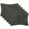 Párna huzat 6 pcs houten sötétszürke 50 x 70 cm bouclé