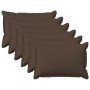 Párna huzat 6 pcs houten tópszínű 50 x 75 cm műlenszövet