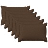 Párna huzat 6 pcs houten barna 50 x 75 cm műlenszövet