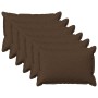 Párna huzat 6 pcs houten barna 50 x 75 cm műlenszövet