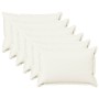 Párna huzat 6 pcs houten fehér 50 x 75 cm műlenszövet