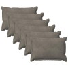 Párna huzat 6 pcs houten világosszürke 50 x 75 cm bársony