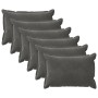Párna huzat 6 pcs houten sötétszürke 50 x 75 cm bársony