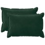 Párna huzat 2 pcs houten sötétzöld 50 x 75 cm bársony