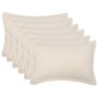 Párna huzat 6 pcs houten krémszínű 50 x 75 cm bouclé
