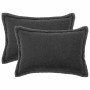 Párna huzat 2 pcs houten sötétszürke 50 x 75 cm bouclé