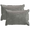 Párna huzat 2 pcs houten sötétszürke 50 x 75 cm chenille szövet