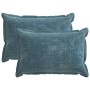 Párna huzat 2 pcs houten kék 50 x 75 cm chenille szövet