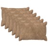 Párna huzat 6 pcs houten tópszínű 50 x 75 cm mikroszálas plüss