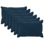 Párna huzat 6 pcs houten kék 50 x 75 cm mikroszálas plüss