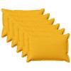 Párna huzat 6 pcs houten világos sárga 50 x 80 cm műlenszövet