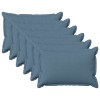 Párna huzat 6 pcs houten farmerkék 50 x 80 cm műlenszövet