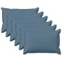 Párna huzat 6 pcs houten farmerkék 50 x 80 cm műlenszövet