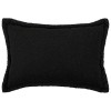 Párna huzat 2 pcs houten fekete 50 x 80 cm bouclé