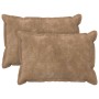 Párna huzat 2 pcs houten tópszínű 50 x 80 cm mikroszálas plüss