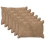 Párna huzat 6 pcs houten tópszínű 50 x 80 cm mikroszálas plüss