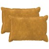 Párna huzat 2 pcs houten sárga 50 x 80 cm mikroszálas plüss