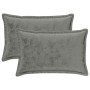 Párna huzat 2 pcs houten sötétszürke 50 x 80 cm flanell