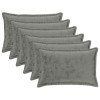 Párna huzat 6 pcs houten sötétszürke 50 x 80 cm flanell