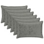 Párna huzat 6 pcs houten sötétszürke 50 x 80 cm flanell