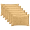 Párna huzat 6 pcs houten tópszínű 50 x 80 cm flanell