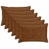 Párna huzat 6 pcs houten világos barna 50 x 80 cm flanell
