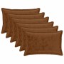 Párna huzat 6 pcs houten világos barna 50 x 80 cm flanell