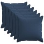 Párna huzat 6 pcs houten kék 55 x 55 cm műlenszövet