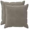 Párna huzat 2 pcs houten világosszürke 55 x 55 cm bársony