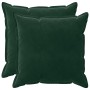 Párna huzat 2 pcs houten sötétzöld 55 x 55 cm bársony
