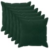 Párna huzat 6 pcs houten sötétzöld 55 x 55 cm bársony