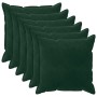 Párna huzat 6 pcs houten sötétzöld 55 x 55 cm bársony