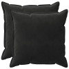 Párna huzat 2 pcs houten fekete 55 x 55 cm bársony