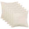 Párna huzat 6 pcs houten krémszínű 55 x 55 cm bouclé