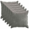 Párna huzat 6 db houten sötétszürke 55 x 55 cm chenille szövet