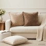 Párna huzat 2 db houten barna 55 x 55 cm chenille szövet