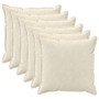 Párna huzat 6 pcs houten krémszínű 55 x 55 cm mikroszálas plüss