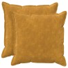 Párna huzat 2 pcs houten sárga 55 x 55 cm mikroszálas plüss