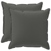 Párna huzat 2 db houten antracitszürke 55 x 55 cm poliészter
