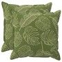 Párna huzat 2 db houten levélminta 55 x 55 cm poliészter