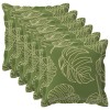 Párna huzat 6 db houten levélminta 55 x 55 cm poliészter