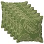 Párna huzat 6 db houten levélminta 55 x 55 cm poliészter