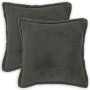 Párna huzat 2 pcs houten sötétszürke 55 x 55 cm bouclé